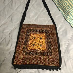 Boho Embroidered Tote Bag